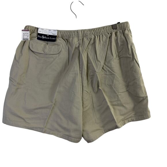 Vtg 80s Polo Ralph Lauren Mens XL Khaki Club Shorts USA Made Elastic Deadstock * - Picture 11 of 11